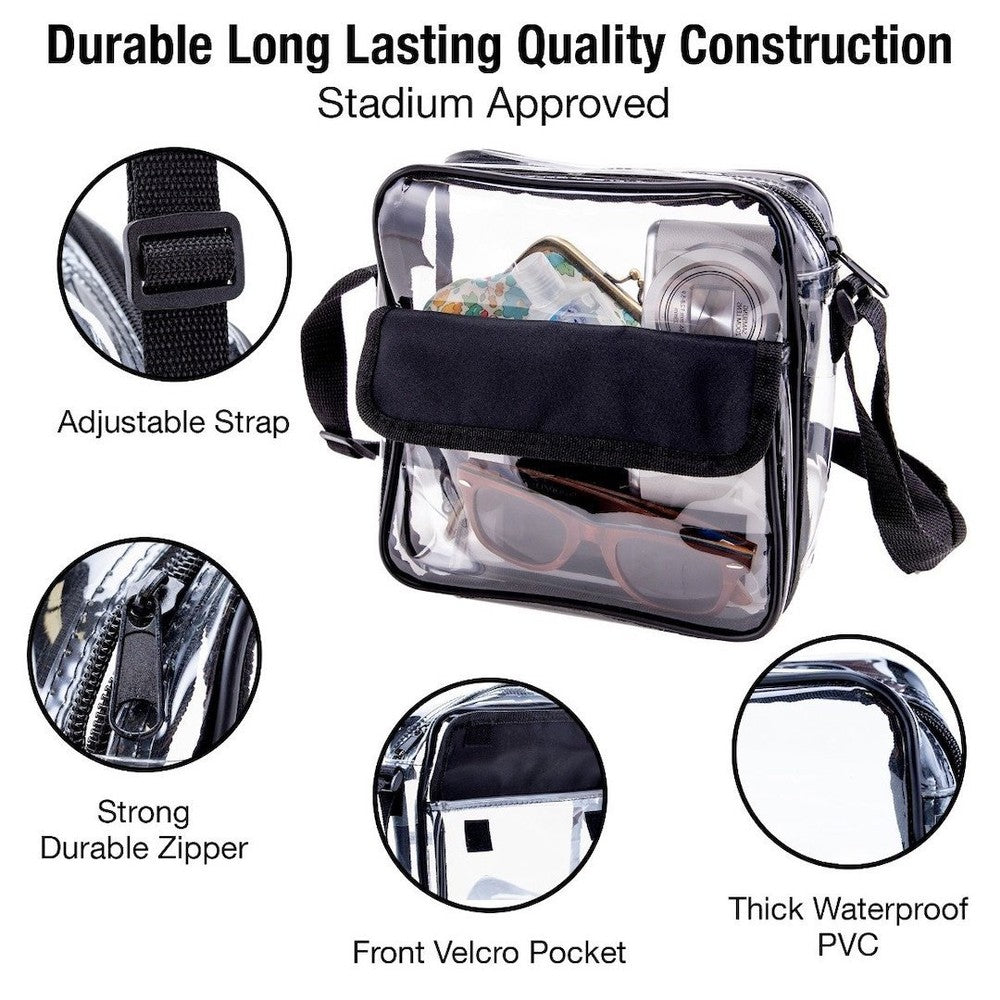 Stadium Approved Clear Crossbody Messenger Bag