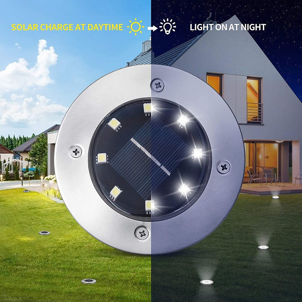 16-Pack Outdoor Waterproof Solar Ground/Pathway Lights 8-LED