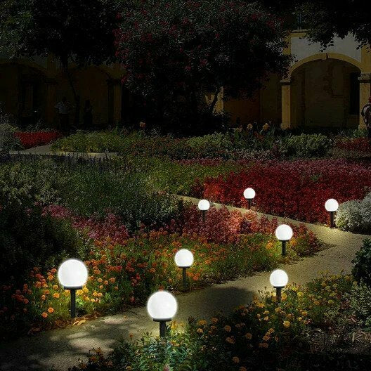 4 Pack Solar Globe Garden Stake Light