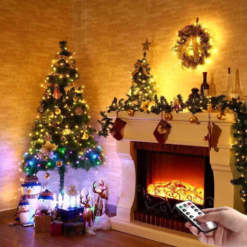 40ft USB Waterproof Remote Control LED Christmas String Lights w/ 8 Modes