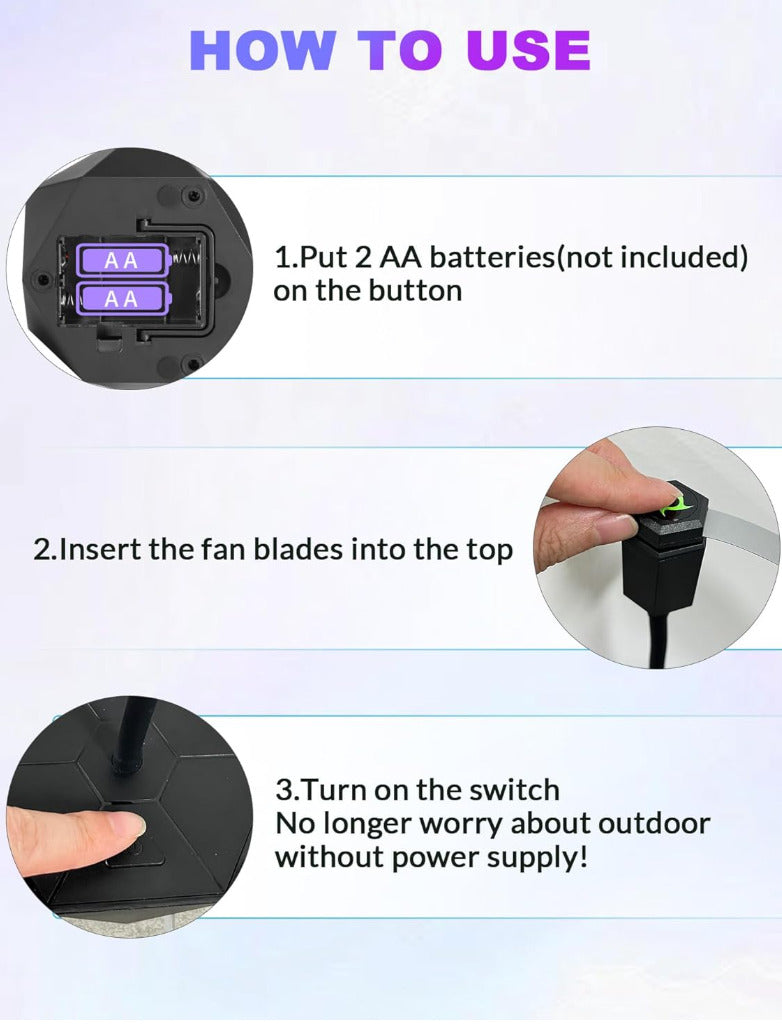 4 Pack Fly Fans for Tables