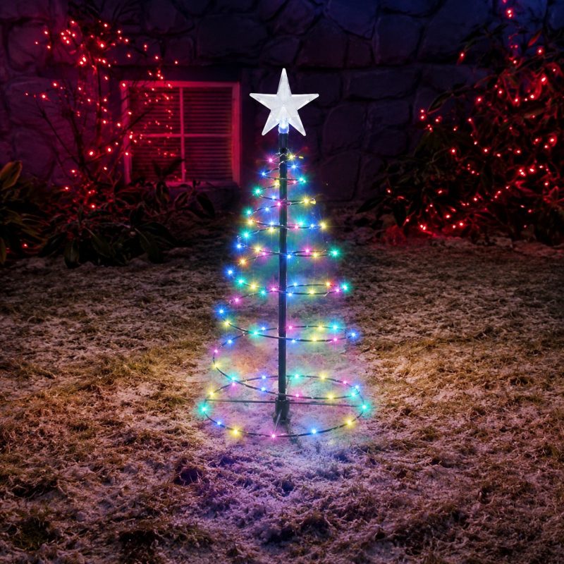 19″ Solar Outdoor Christmas Pathway Light – Waterproof & Auto On/Off – Multi-Colored