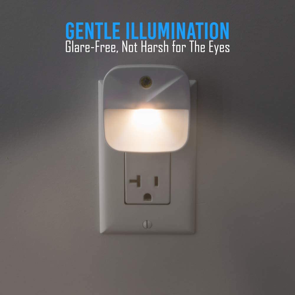 12 Pack Night Light Plug in, Warm White LED Nightlights with Smart Dusk to Dawn Sensor