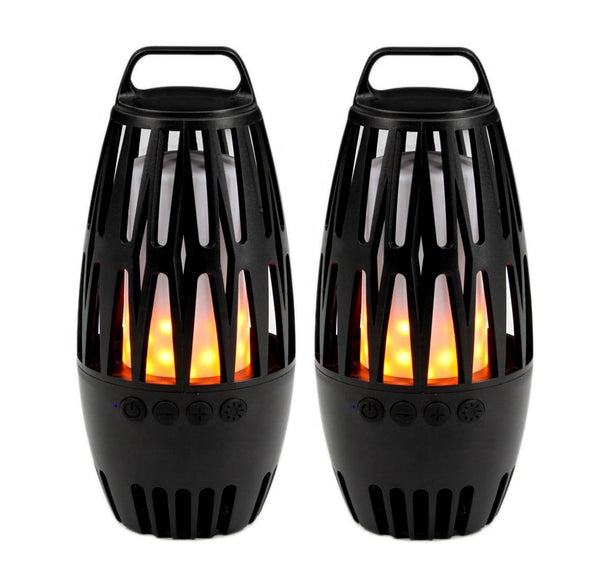 Tiki Torch Bluetooth Speaker LED Table Lamps (Set of 2)