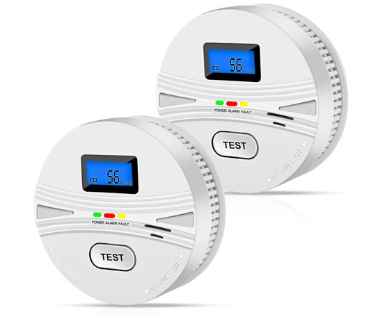 2 Pack Smoke and Carbon Monoxide Detector,Smoke Detector Carbon Monoxide Detector Combo with Batteries