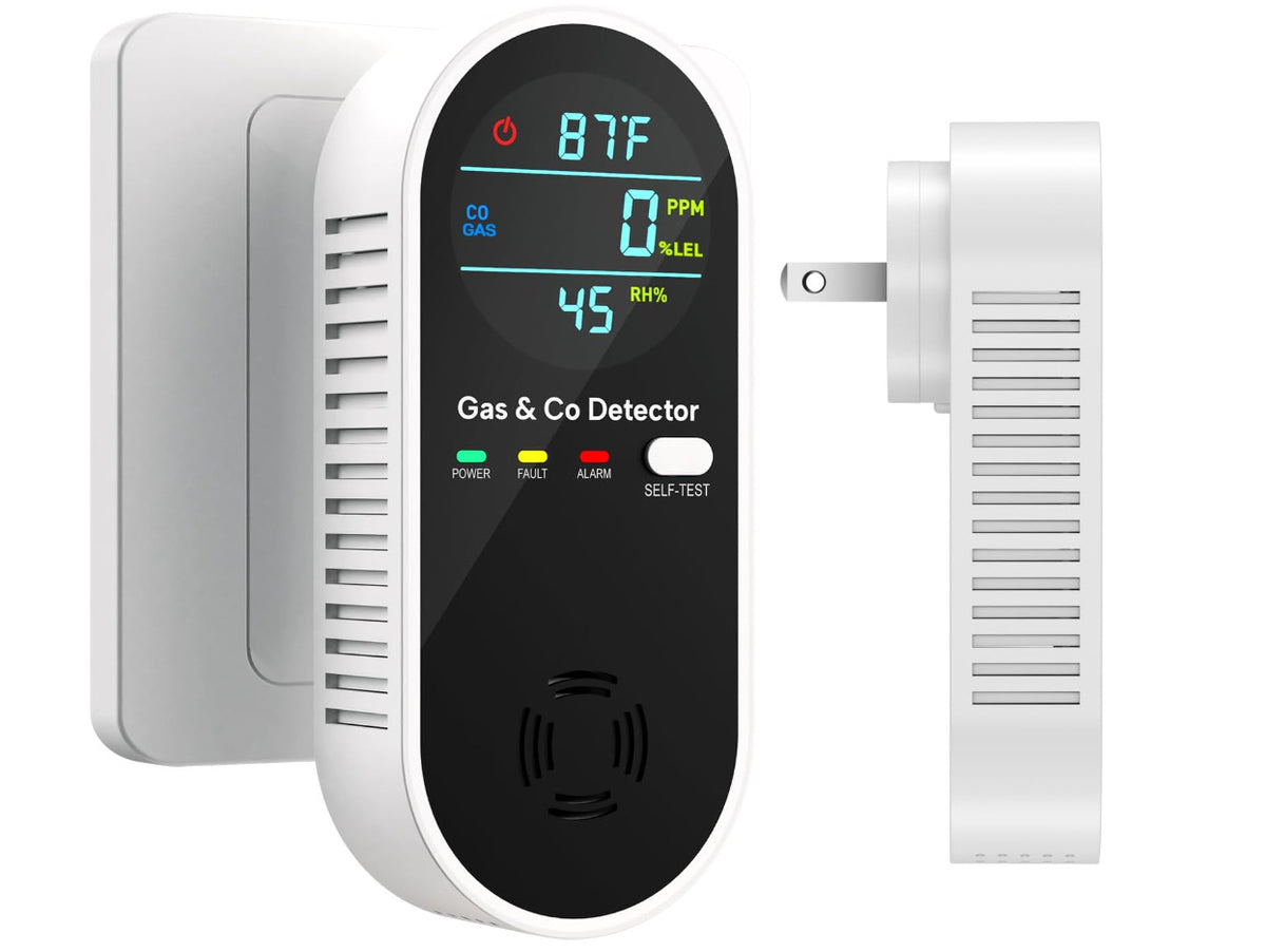 4-in-1 Upgraded Natural Gas Leak Detector and Carbon Monoxide Detector