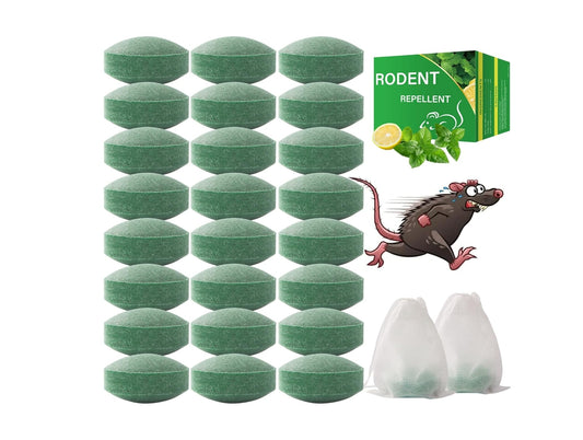 24 Pack Peppermint Oil for Mice Rats Squirrel Spider Pests Repellent Indoor
