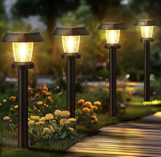 8 Pack Solar Powered Garden Lights Waterproof