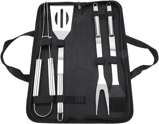 4 Piece Tool Set Stainless Steel Grill Accessories