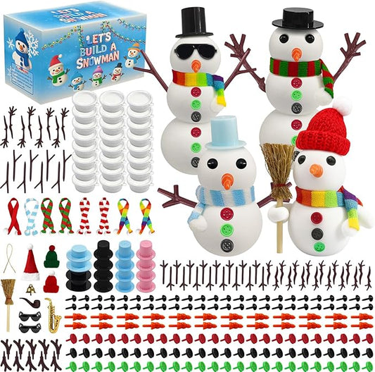 24 Pack Christmas Crafts – 267 Pcs DIY Clay Snowman Kit – Modeling Clay Snowman kit