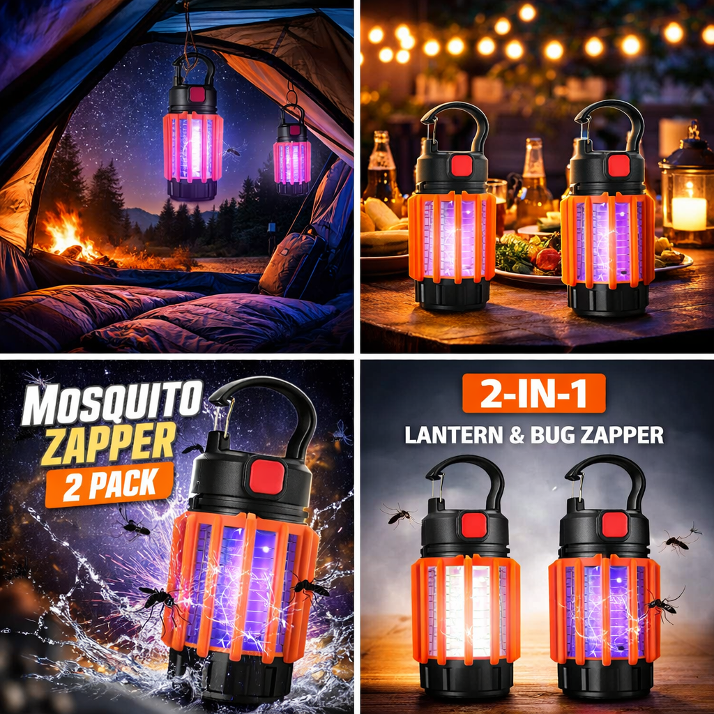 2-Pack Small Mosquito Zapper Lanterns