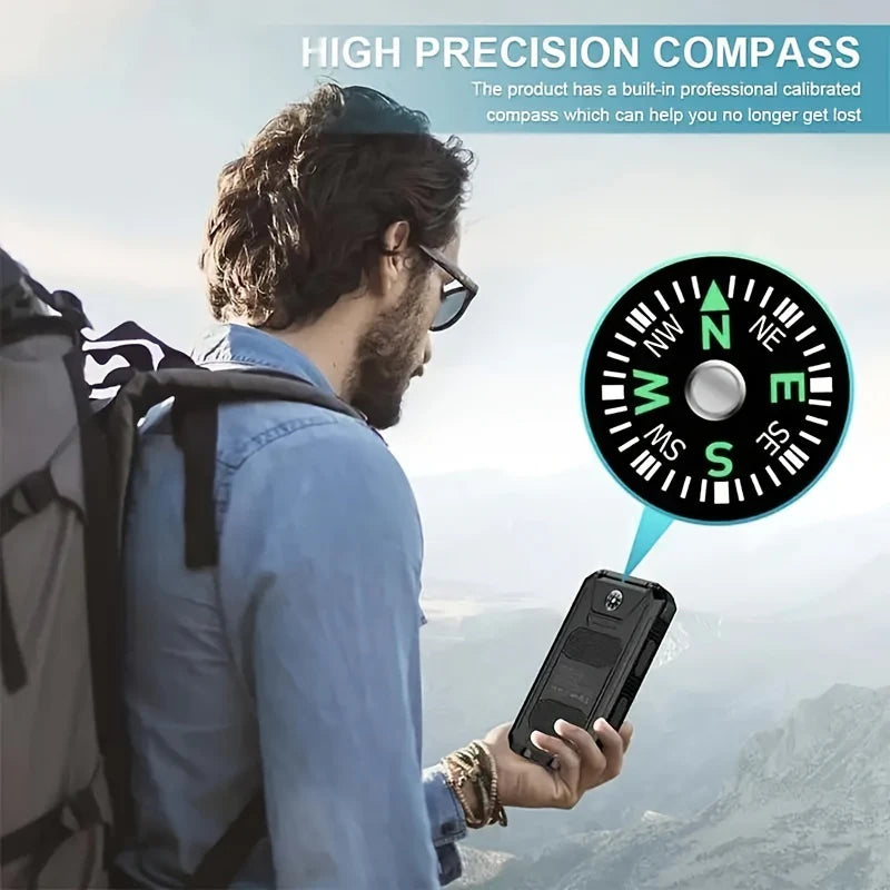 2‑Pack 10,000mAh Solar Charger  Dual USB + Type‑C/Micro USB Inputs