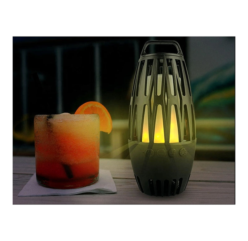 Tiki Torch Bluetooth Speaker LED Table Lamps (Set of 2)