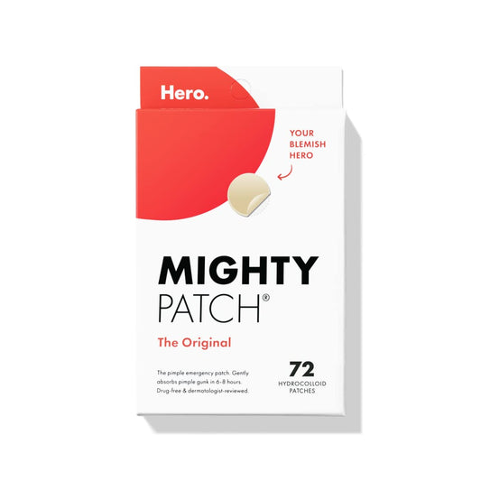 Hero Cosmetics Mighty Patch™ Original Patch - Hydrocolloid Acne Pimple Patch for Covering Zits and Blemishes, Spot Stickers for Face and Skin