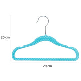 AmazonBasics Kids Velvet Hangers - 30-Pack, Blue Polka Dot(Plastic,30)
