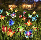 2 Pack Lifelike Swaying Butterfly Solar Lights for Outside