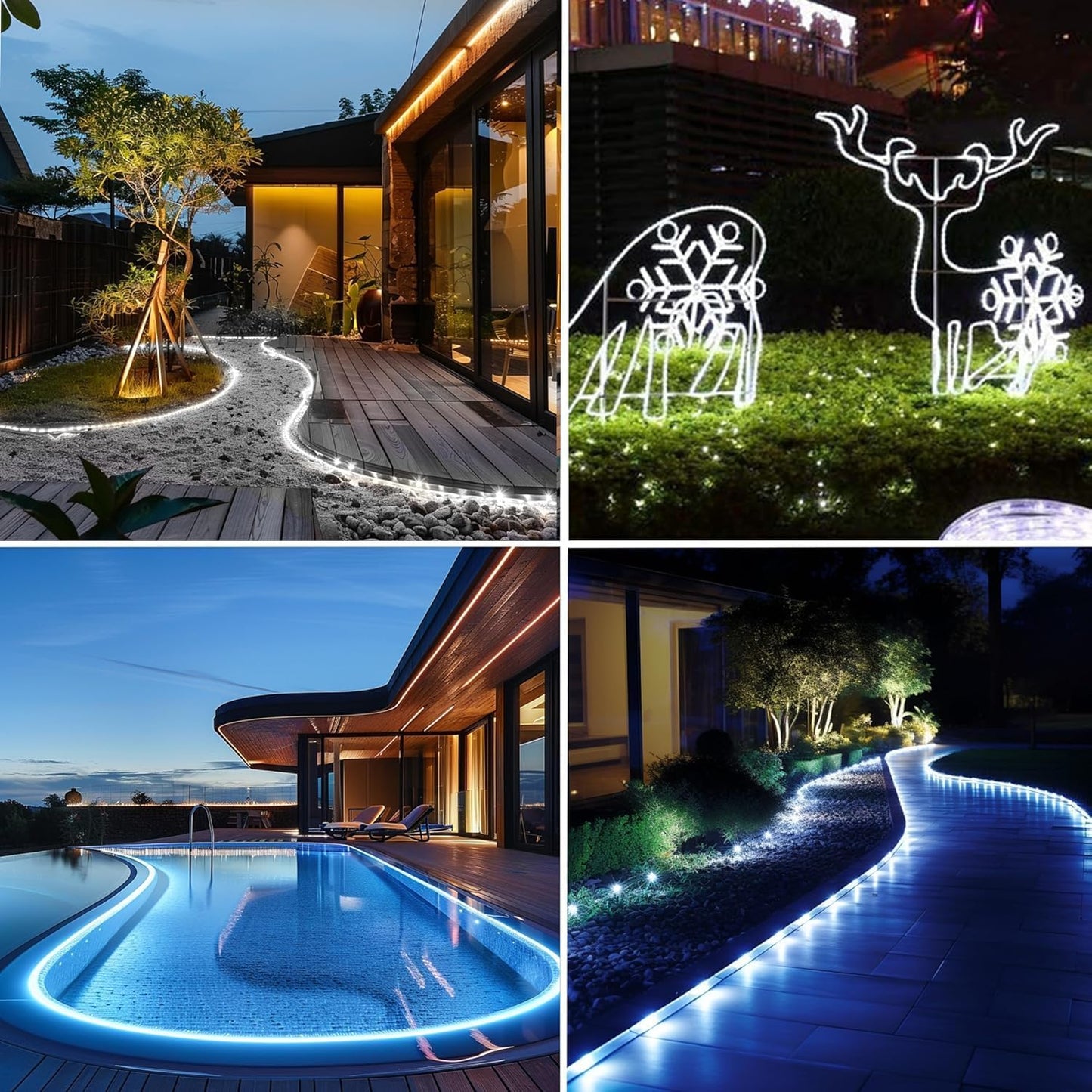500 LED Outdoor Rope Lights – 28M/92ft. Tube Lights – Waterproof – 8 Modes