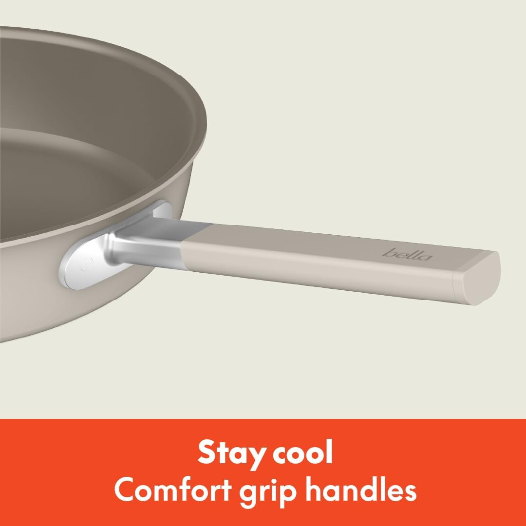 bella Fits-Anywhere™ 9-Piece, Nonstick, Non-Toxic Cookware Set, Oatmilk