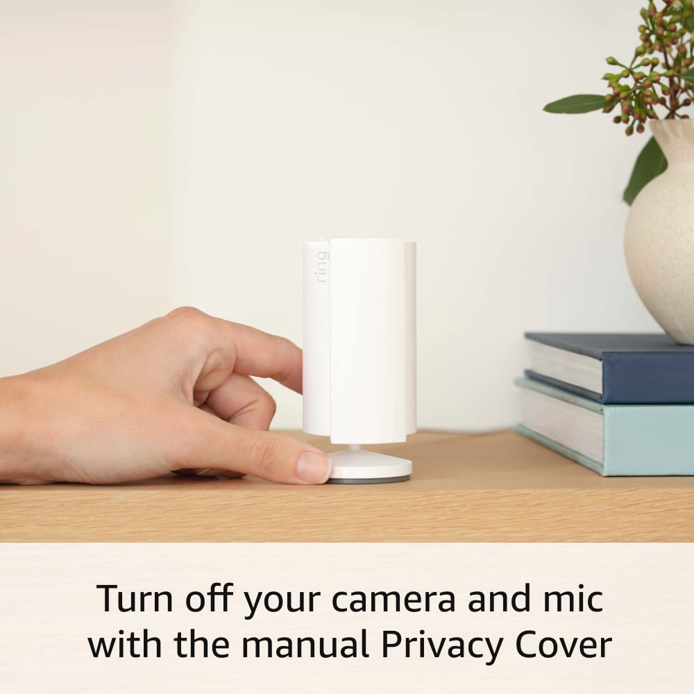 Ring Indoor Cam, Home or business security in 1080p HD video, White