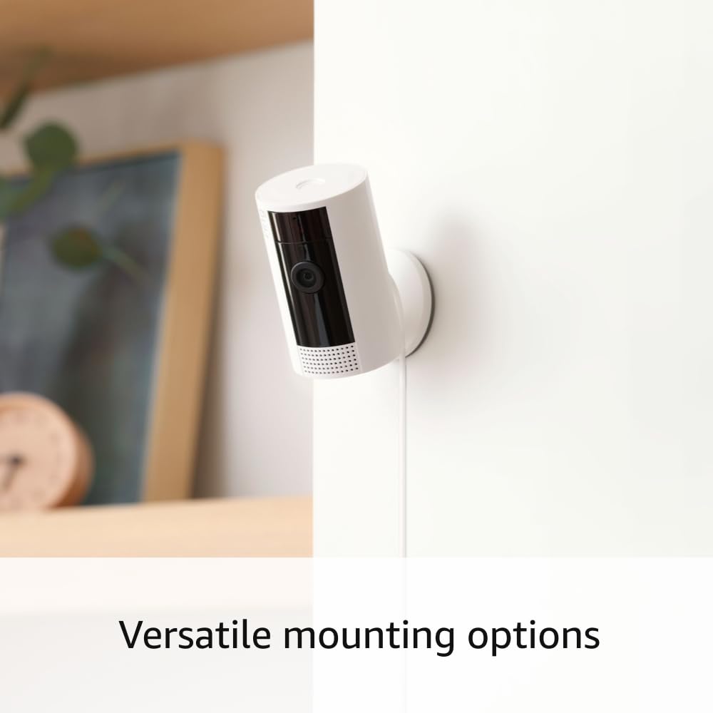 Ring Indoor Cam, Home or business security in 1080p HD video, White