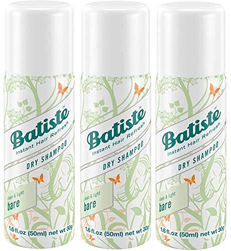 Batiste Dry Shampoo Bare Mini Travel Size 1.6 oz (Pack of 3)