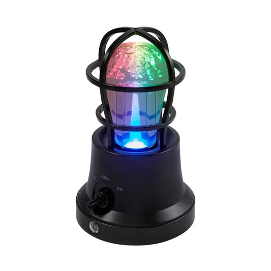 GE Vintage Cage Frame Color Changing Light Sensing LED Night Light, Black