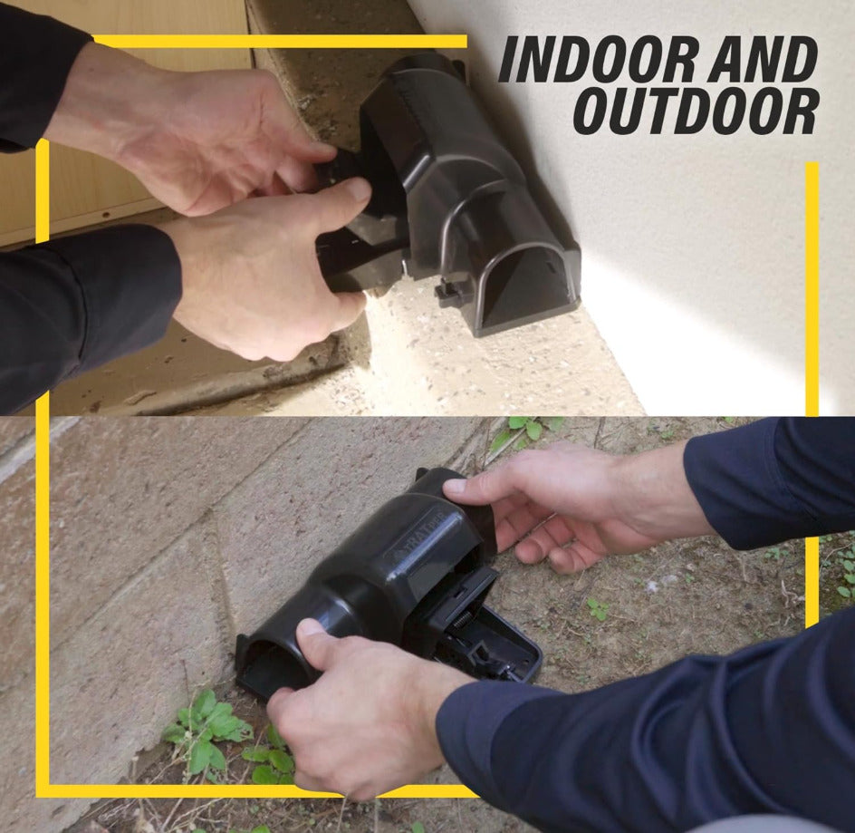 2-Pack Heavy-Duty Rat & Chipmunk Traps – Covered Humane Snap Traps for Indoor & Outdoor Pest Control