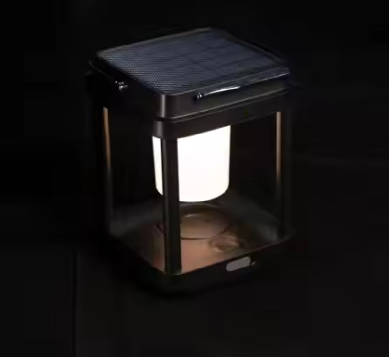 Outdoor Solar Garden Light – Waterproof – 3 Light control Settings – Black Square