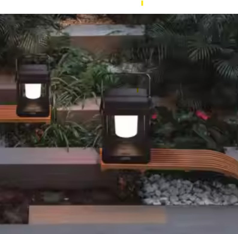Outdoor Solar Garden Light – Waterproof – 3 Light control Settings – Black Square