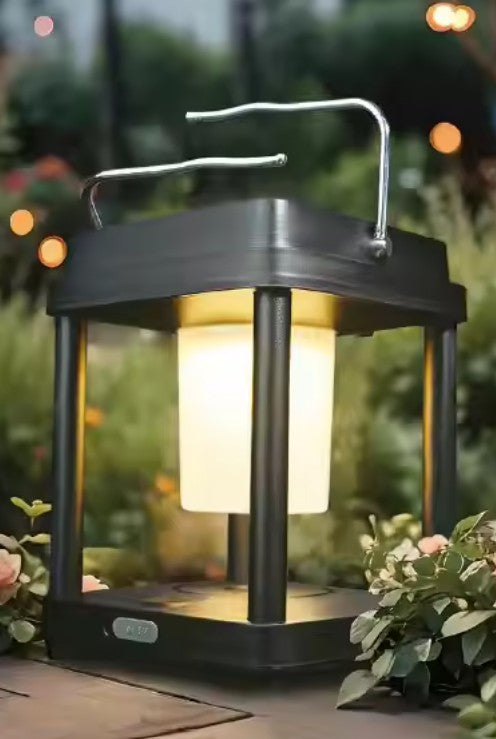 Outdoor Solar Garden Light – Waterproof – 3 Light control Settings – Black Square