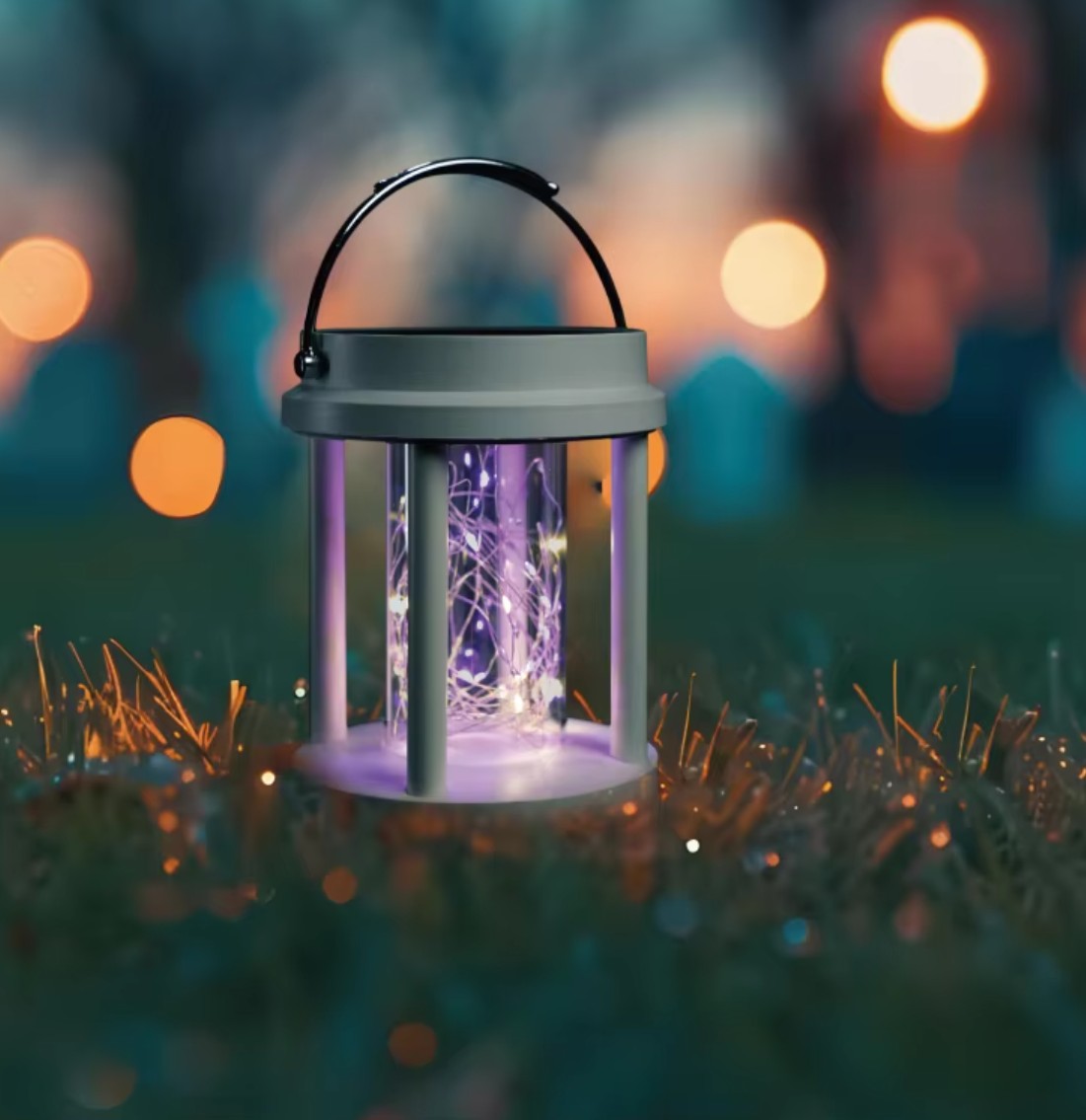 Outdoor Solar Garden Light – Waterproof – 3 Light control Settings – Fairy lights – White Round