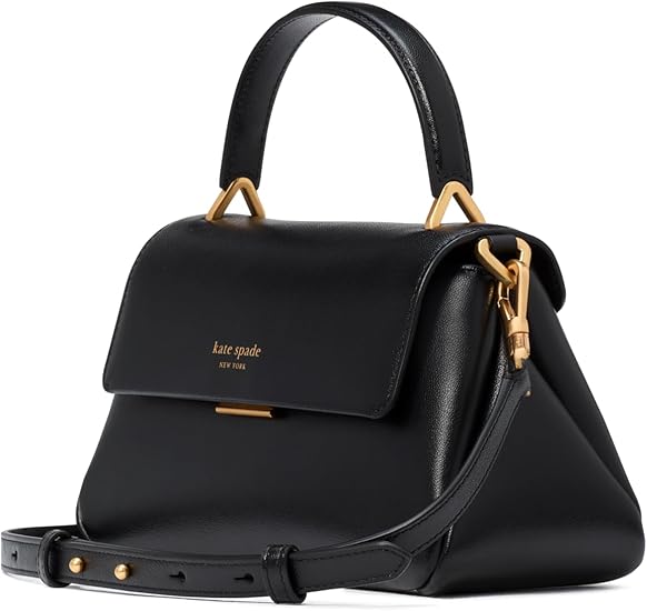 kate spade new york Grace Fine Leather Small Top Handle Bag, Black