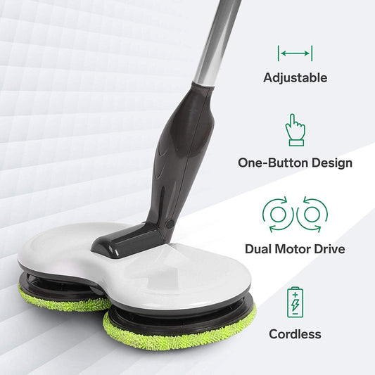 Gladwell Cordless Rechargeable Electric Mop, Floor Cleaner and Scrubber