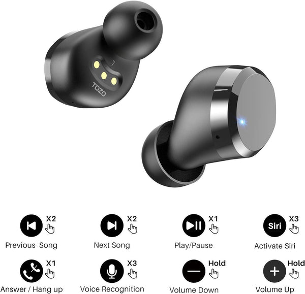 TOZO T12 Wireless Earbuds Bluetooth 5.3 Headphones