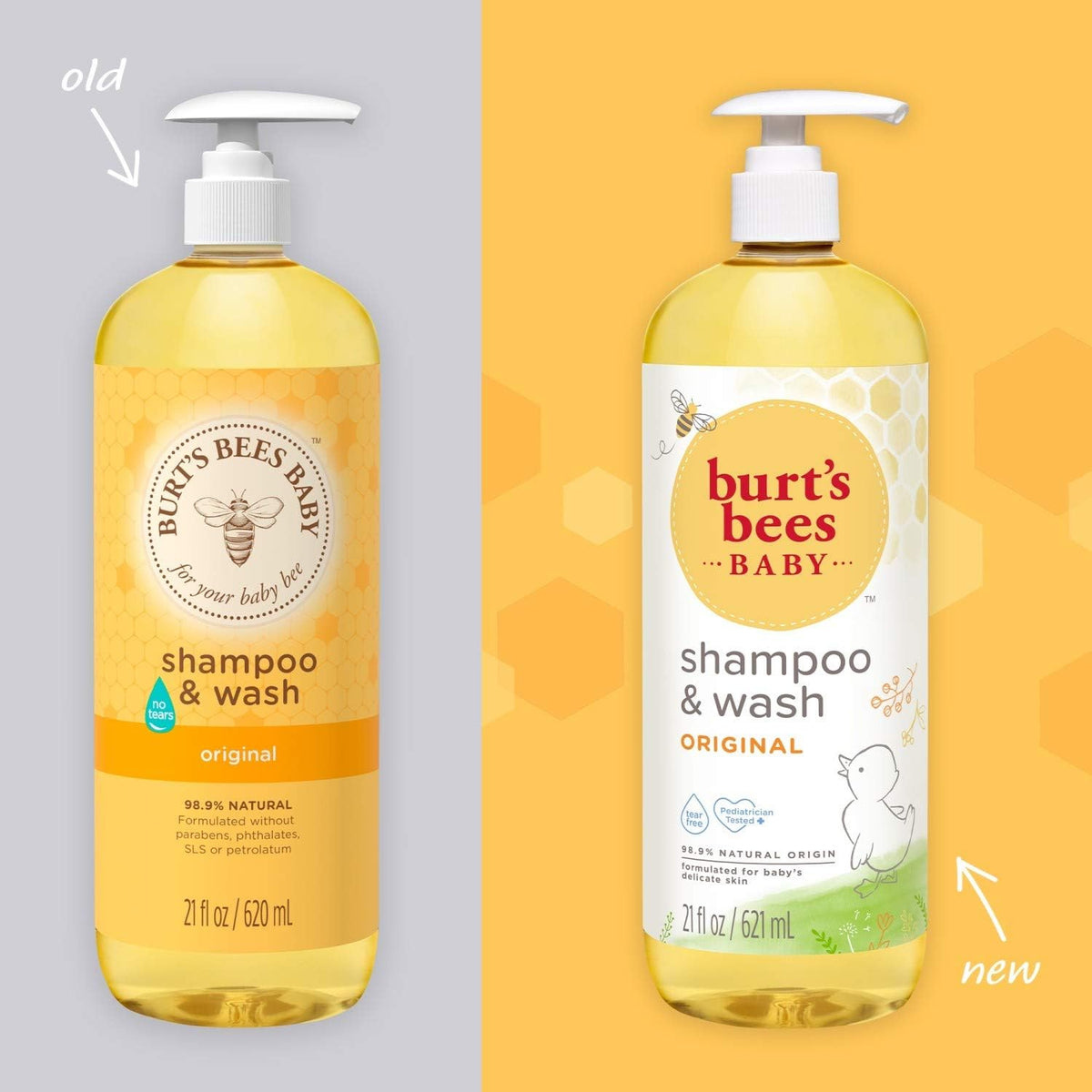 Burt's Bees Baby Shampoo & Wash, Original, 21 Fl Oz (Pack of 3)
