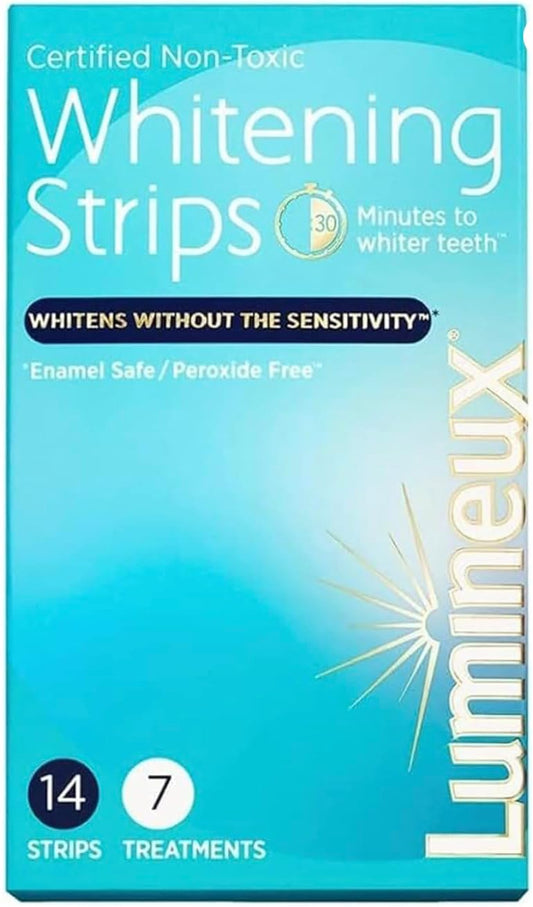 Lumineux Teeth Whitening Strips 9 Treatments - Peroxide Free - Enamel Safe for Whiter Teeth - Whitening Without The Sensitivity - Dentist Formulated - Sensitivity Free