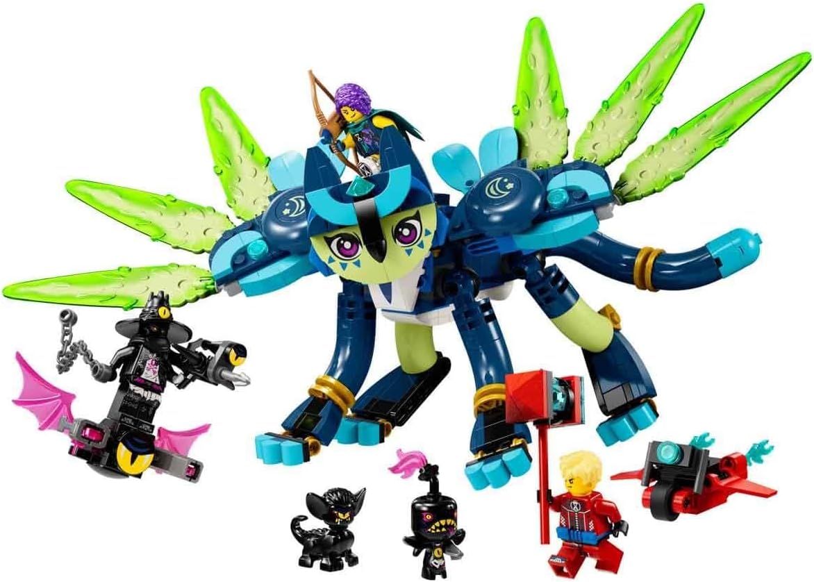 LEGO 71476 DREAMZzz Zoey and die Katzeneule Zian, Katzenpfau, 3 Minifigures