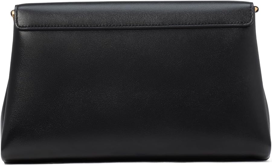 kate spade new york Grace Embellished Lock Leather Clutch, Black