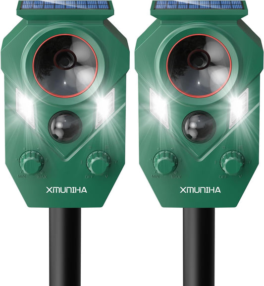 2 Pack Deer Repellent for Yard with RIP Sensor