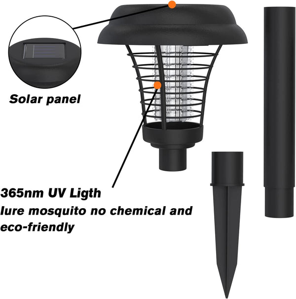 2 Pack: Solar Led Bug Zapper