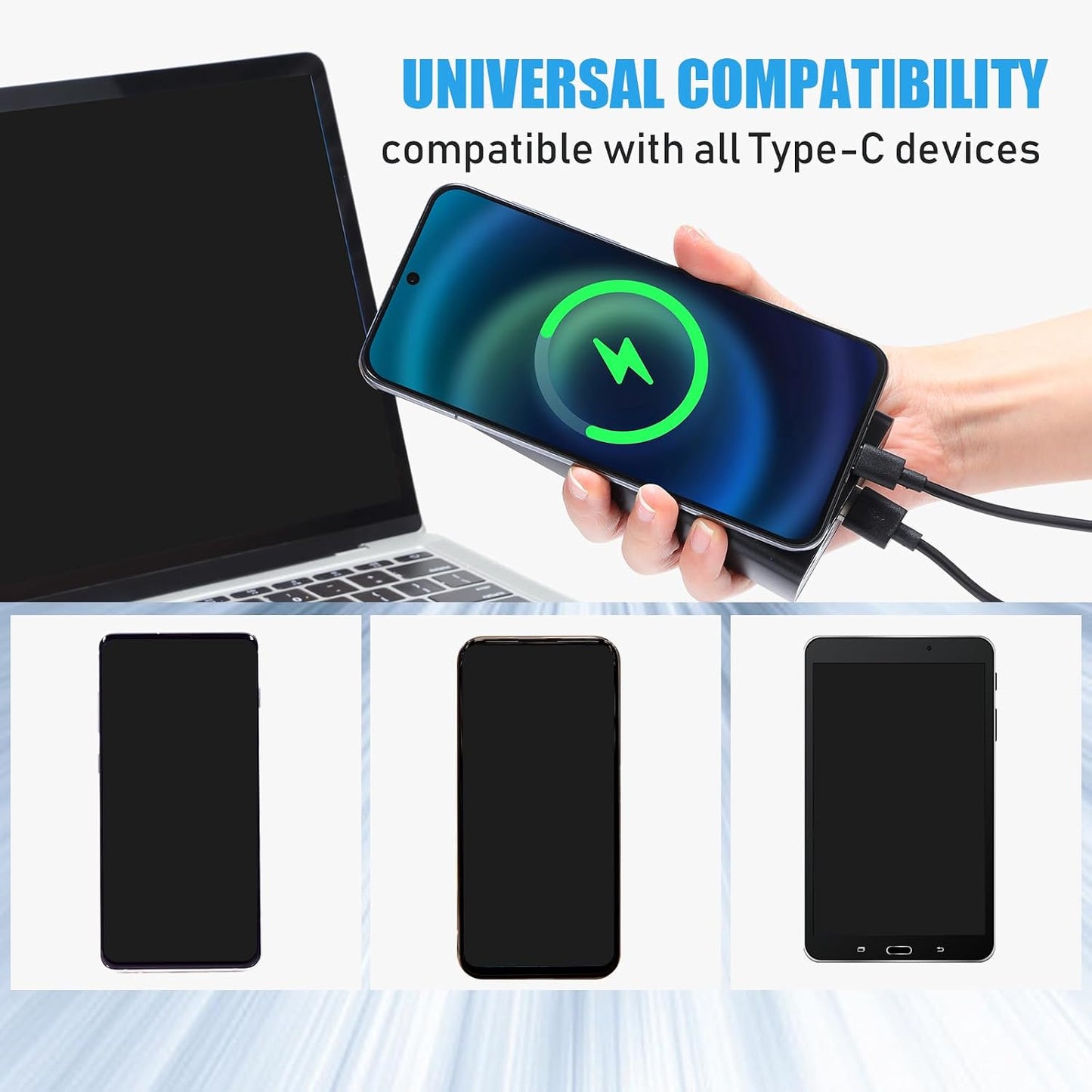Kanayu 50 Pcs Micro USB Cable Bulk, 3.3 Ft Fast Charging Cable 2A Cable Charge Cord Compatible with Samsung Galaxy S7 S6 Edge J7 S5, Note 5 4, K40 K20, Kindle, PS4, Tablet (White)