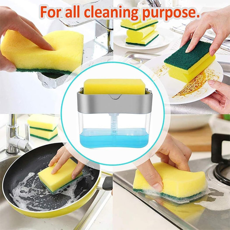 2 Pack Nuvita Dish Soap Dispenser and Sponge Holder Sponge Included