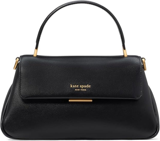 kate spade new york Grace Fine Leather Small Top Handle Bag, Black