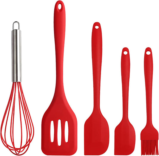 5 Pack Silicone Cooking Utensil Sets Heat Resistant