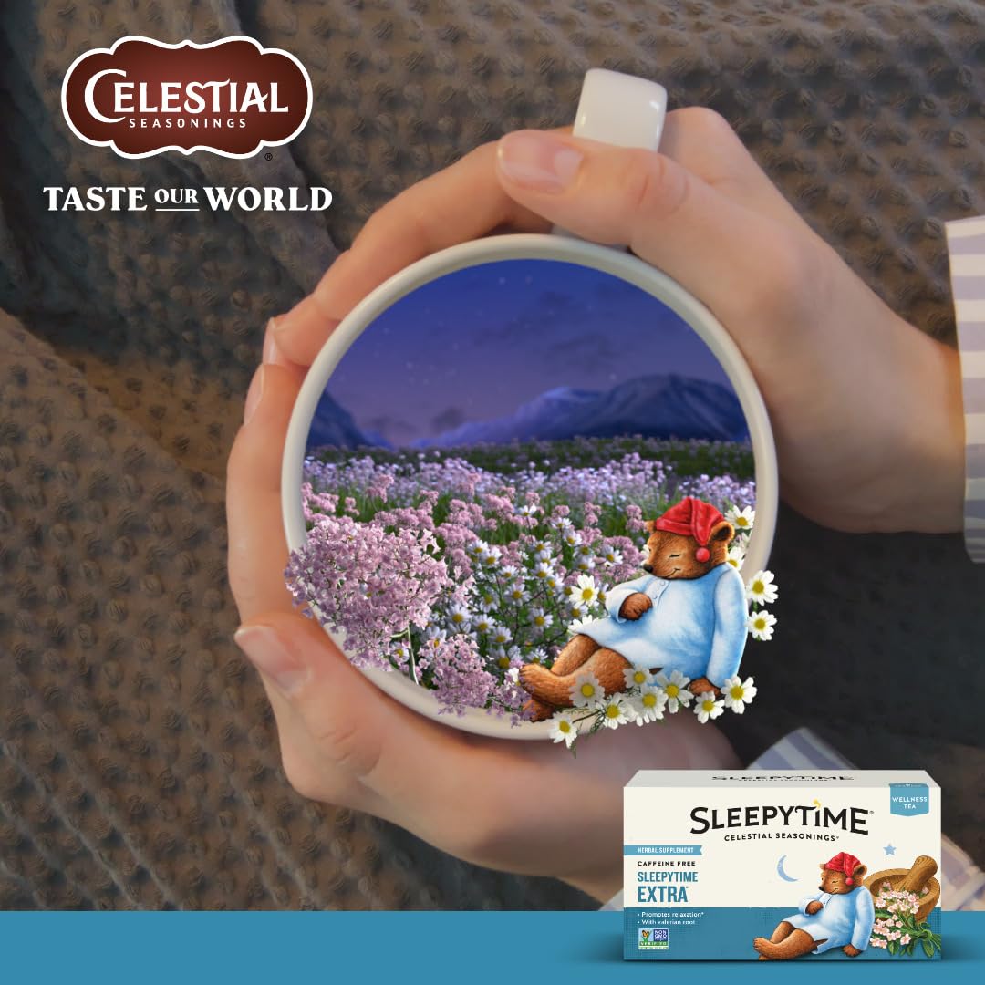Celestial Seasonings Sleepytime Extra Herbal Tea, Promotes Relaxation, 20 Count (Pack of 6)