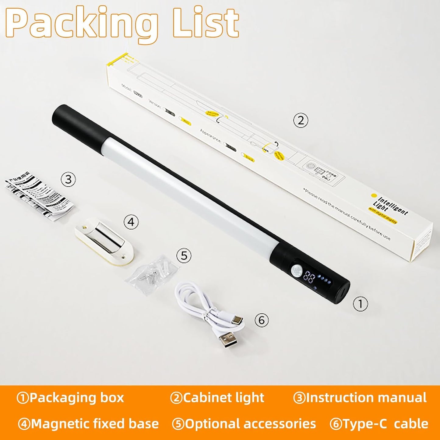 Kitchen LED Cabinet Light – 38 cm – Motion Sensor – 1200 mAh Rechargeable
