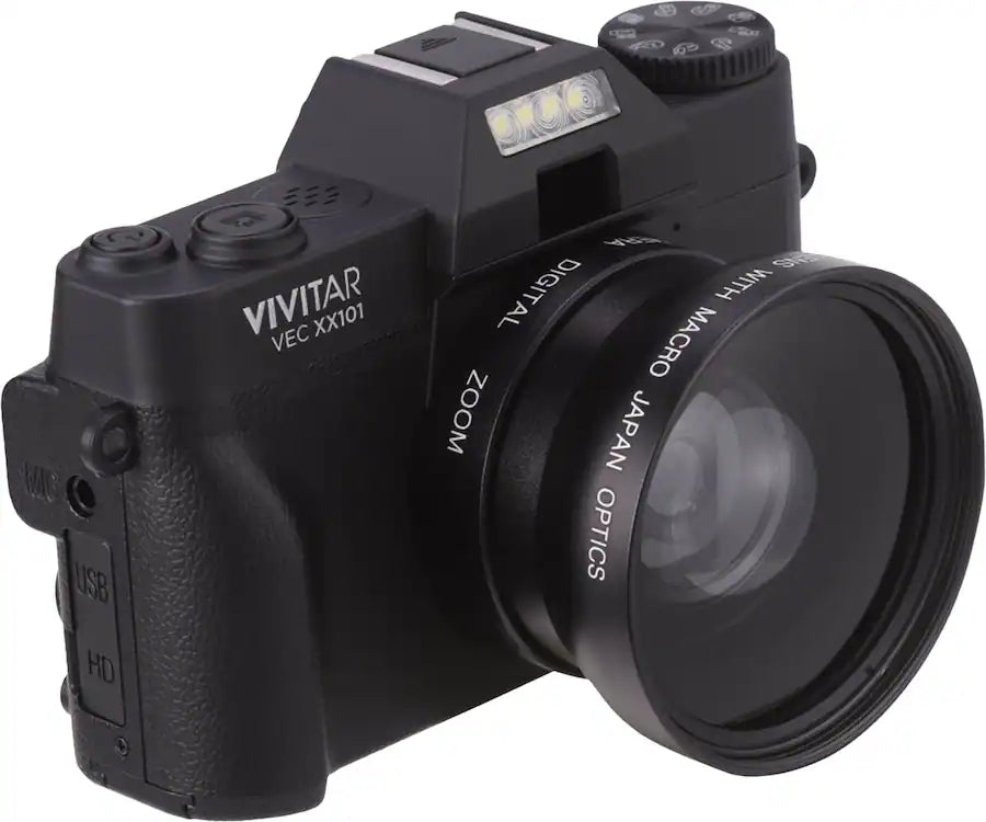 Vivitar - VECXX101 4K Digital Camera - Black-Refurbished