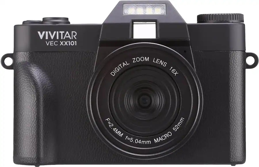 Vivitar - VECXX101 4K Digital Camera - Black-Refurbished