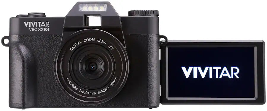 Vivitar - VECXX101 4K Digital Camera - Black-Refurbished
