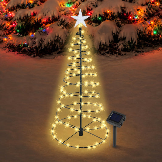 19″ Solar Outdoor Christmas Pathway Light – Waterproof & Auto On/Off – Warm White